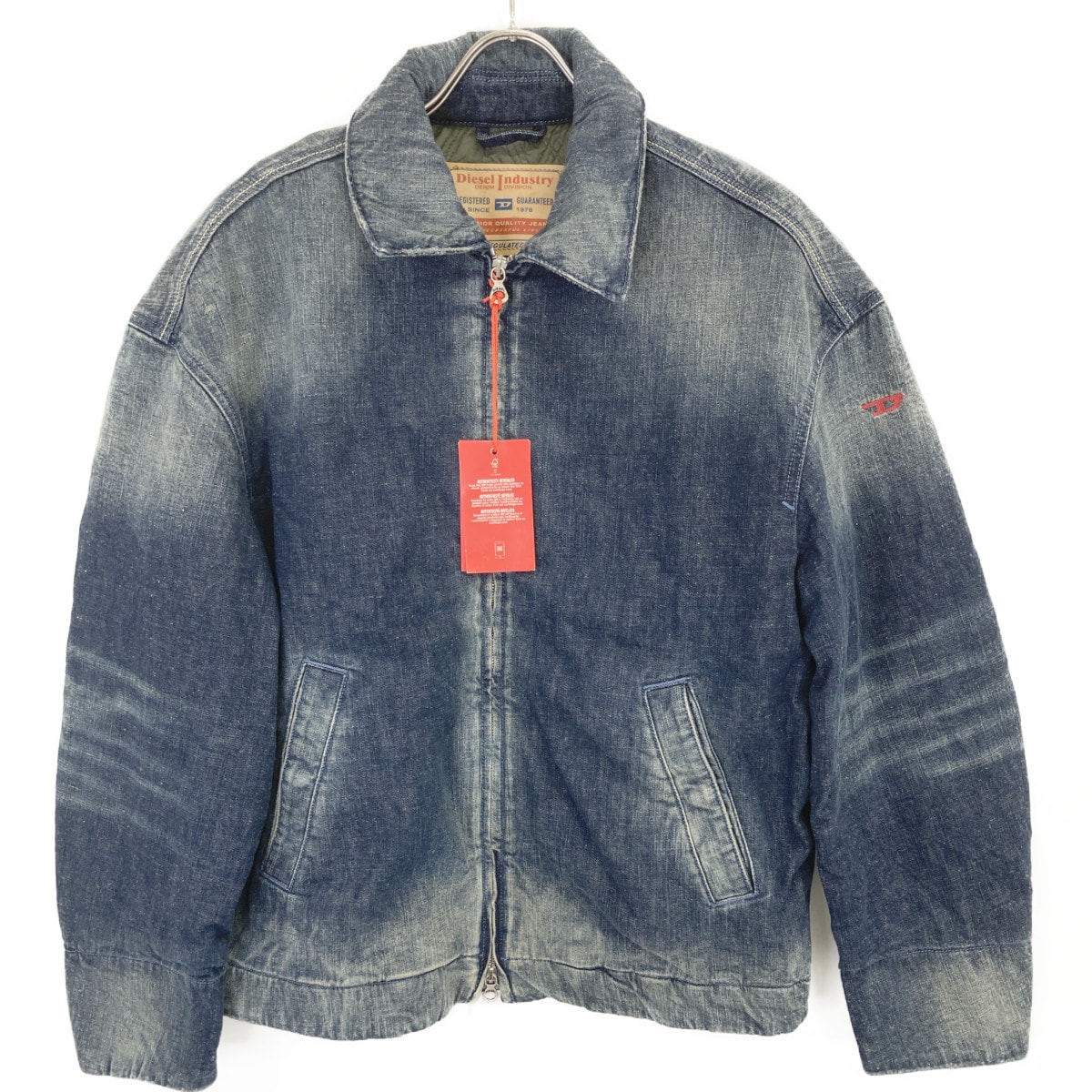 ディーゼル A13429 インディゴ D-STACK パテッドデニムジャケット M