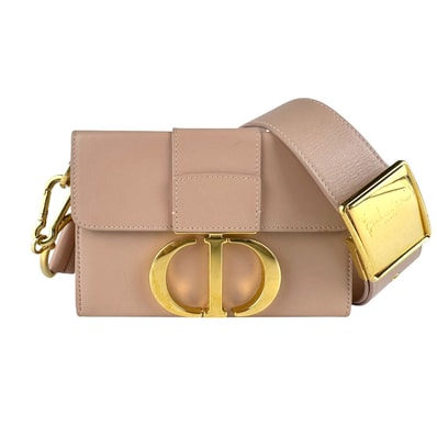 クリスチャンディオール Christian Dior ショルダーバッグ 30モンテーニュ レザー ピンクベージュ レディース【中古】 z9782