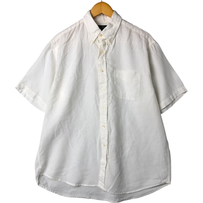 古着 ブルックスブラザーズ Brooks Brothers 346 半袖 リネン ボタンダウンシャツ メンズL相当/eaa547745