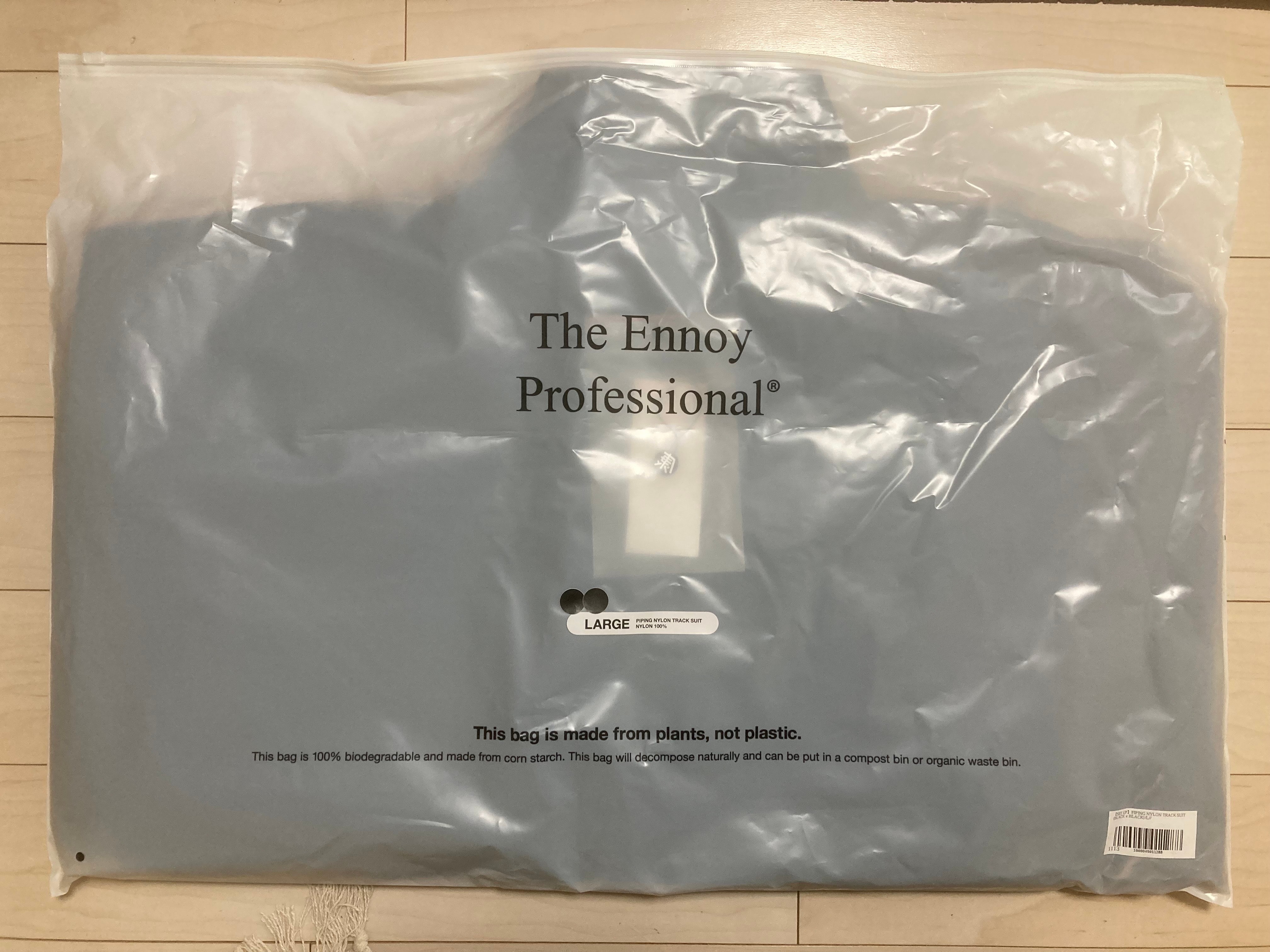 ENNOY Stylistshibutsu Piping Nylon Track Suit "Black/Black"