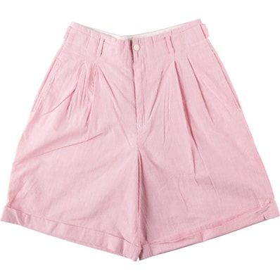 古着 ラルフローレン Ralph Lauren ストライプ柄 シアサッカー ツータック コットンショーツ ショートパンツ レディースL(w28)相当/eaa637994