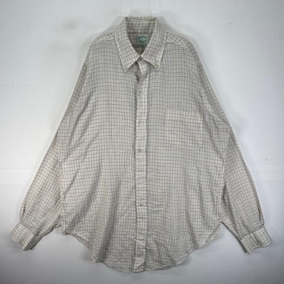 古着 70's/70年代 ヴィンテージ ブルックスブラザーズ Brooks Brothers 長袖シャツ ボタンダウン 6ボタン L イエロー系 チェック メンズ