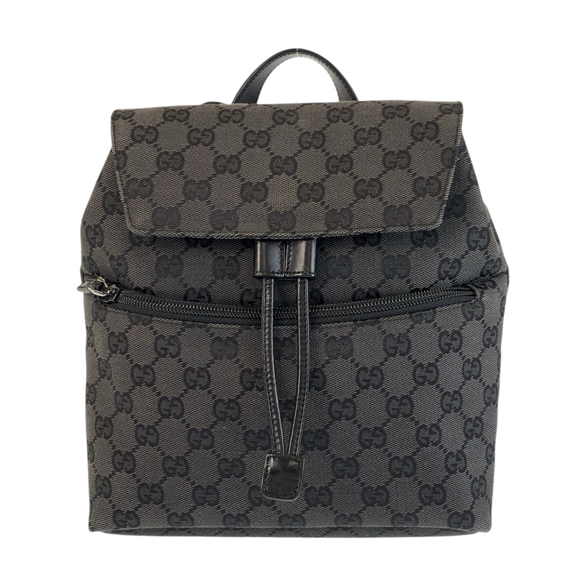 美品 GUCCI グッチ ブラック 黒 GGキャンバス バックパック デイパック 600694 【中古】