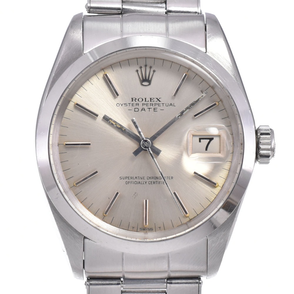 ロレックス ROLEX 1500 ヴィンテージ オイスターパーペチュアル デイト Cal.1570 シルバー 自動巻き メンズ 良品 腕時計 Q#148881