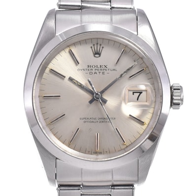 ロレックス ROLEX 1500 ヴィンテージ オイスターパーペチュアル デイト Cal.1570 シルバー 自動巻き メンズ 良品 腕時計 Q#148881