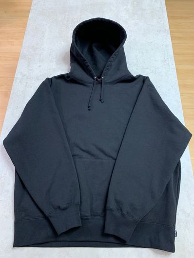Supreme Satin Applique Hooded Sweatshirt "Black"