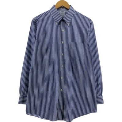古着 ブルックスブラザーズ Brooks Brothers Est.1818 長袖 ボタンダウンストライプシャツ メンズL相当/eaa514784
