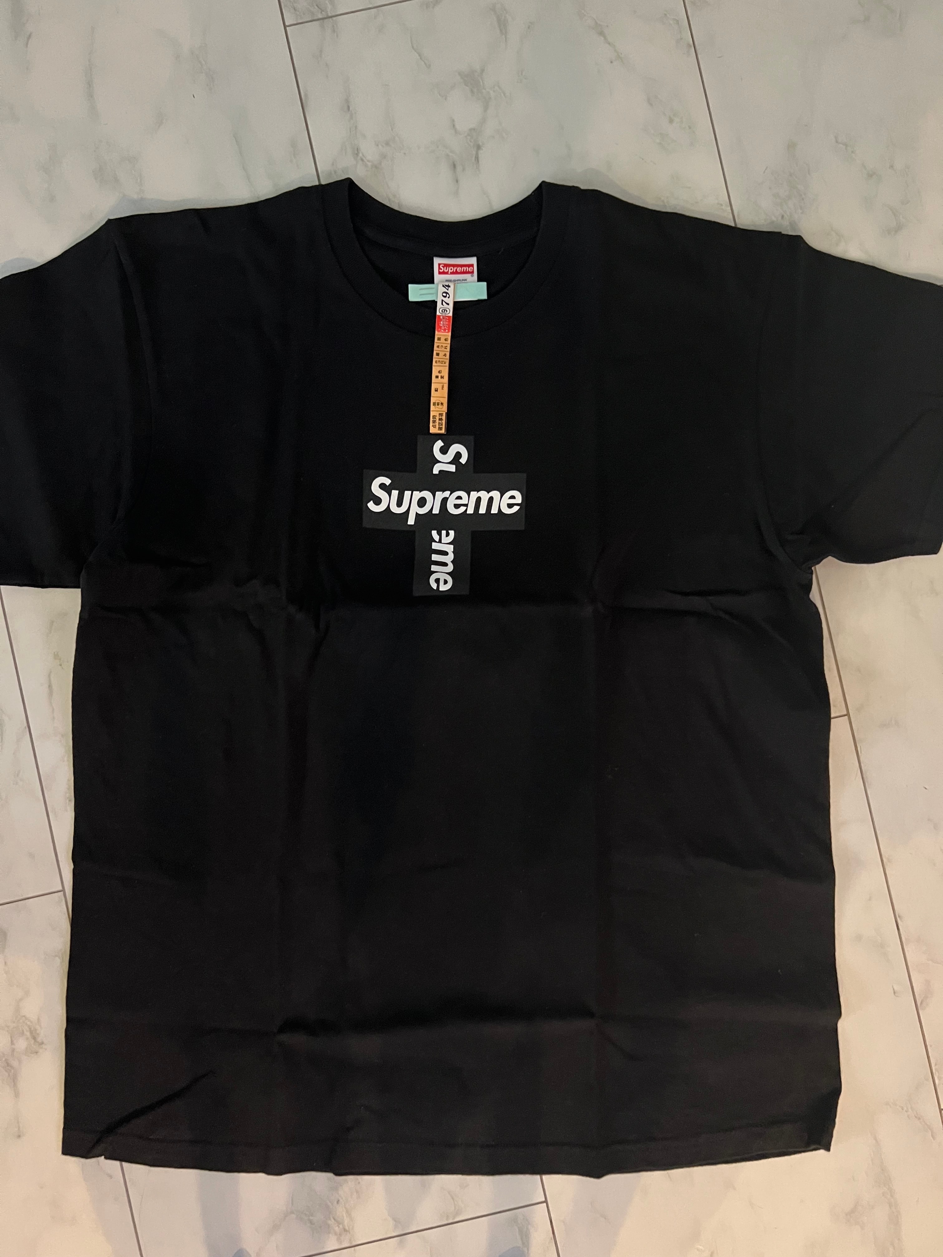 Supreme Cross Box Logo Tee "Black"