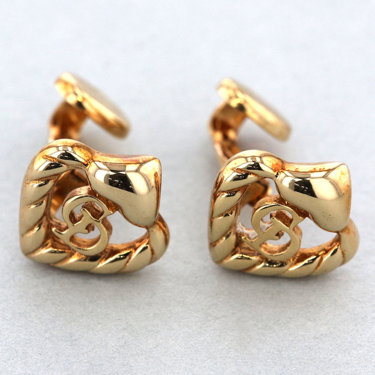 【お値下げ品】Christian Dior クリスチャンディオール CD ロゴ イヤリング イヤリング 真鍮 ゴールド レディース【中古】