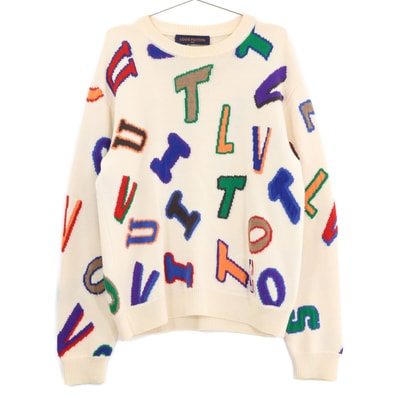 ルイヴィトン xNBA【国内正規】RM212M ZLL HLN10W コラボレター クルーネック ニットセーター M