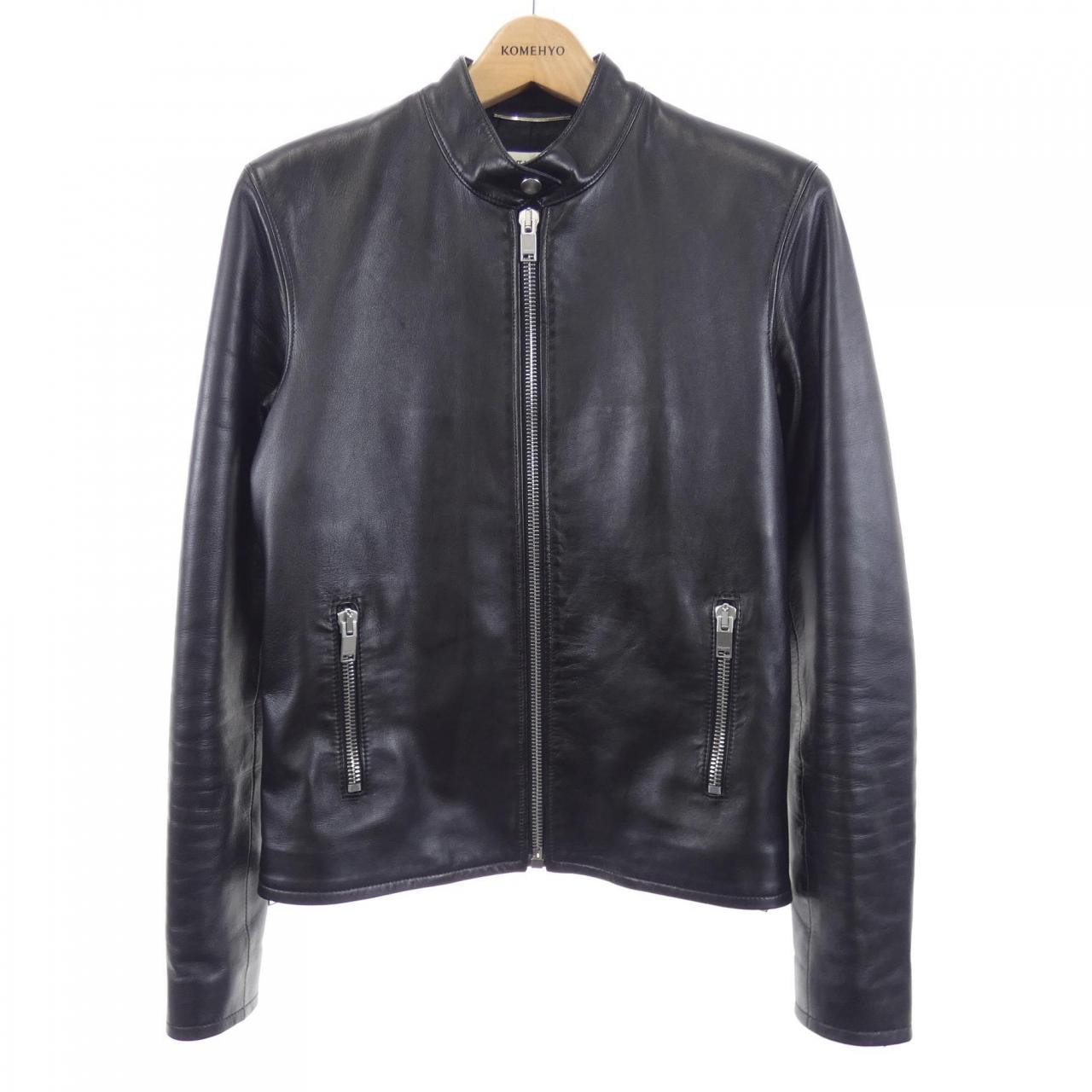 SAINT LAURENT PARIS 19AW シングルレザーブルゾン46 SAINT LAURENT PARIS サンローランパリ キースレーサーシングル