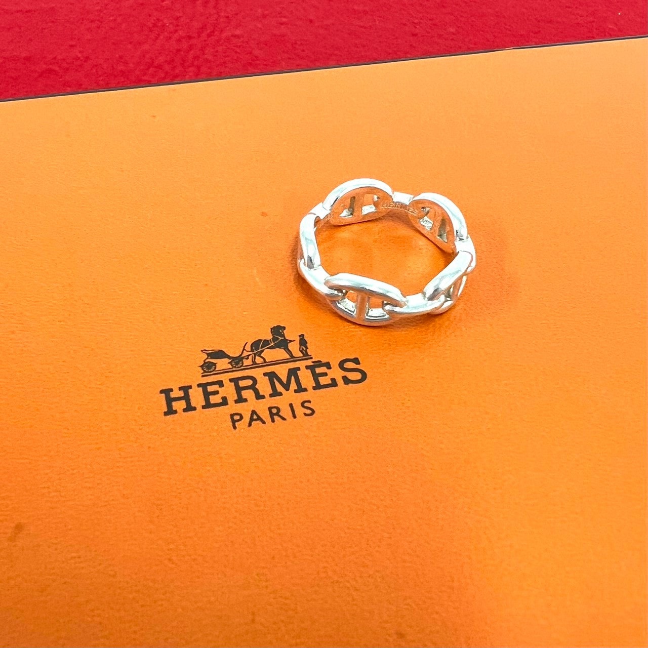 HERMES エルメス アンシェネ PM リング シルバー925 リング・指輪 18号 シルバー
 25743