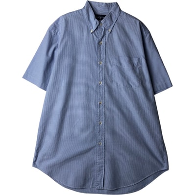 古着 ラルフローレン Ralph Lauren ギンガムチェック 半袖 ボタンダウン チェックシャツ メンズM相当/eaa640686