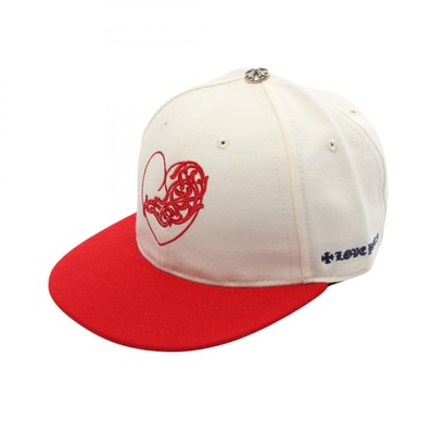 Chrome Hearts Fitted Wool Acrylic Cap "Cream/Red"