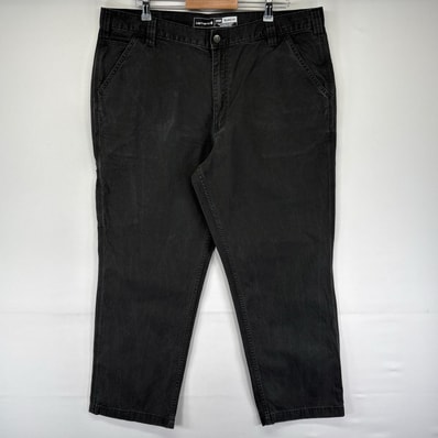 古着 カーハート Carhartt パンツ ペインターパンツ サイドポケット ワーク 大きいサイズ ワンポイントロゴ W42 L30 グレー系 メンズ