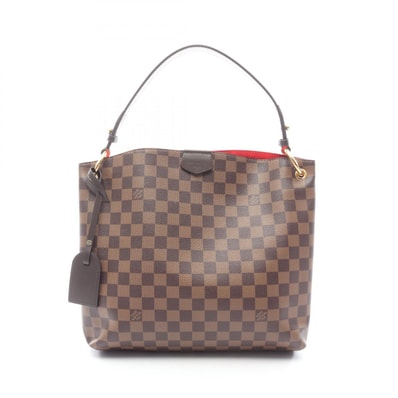ルイ・ヴィトン LOUIS VUITTON グレースフルPM ショルダーバッグ バッグ PVCコーティングキャンバス レザー ダミエ エベヌ レディース ブラウン系 N44044 【中古】