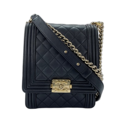 シャネル CHANEL ボーイシャネル ショルダーバッグ ラムスキン【中古】