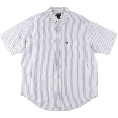 古着 ラルフローレン Ralph Lauren RALPH LAUREN JEANS CO ストライプ柄 半袖 コットン×リネンシャツ メンズXL相当/eaa562623