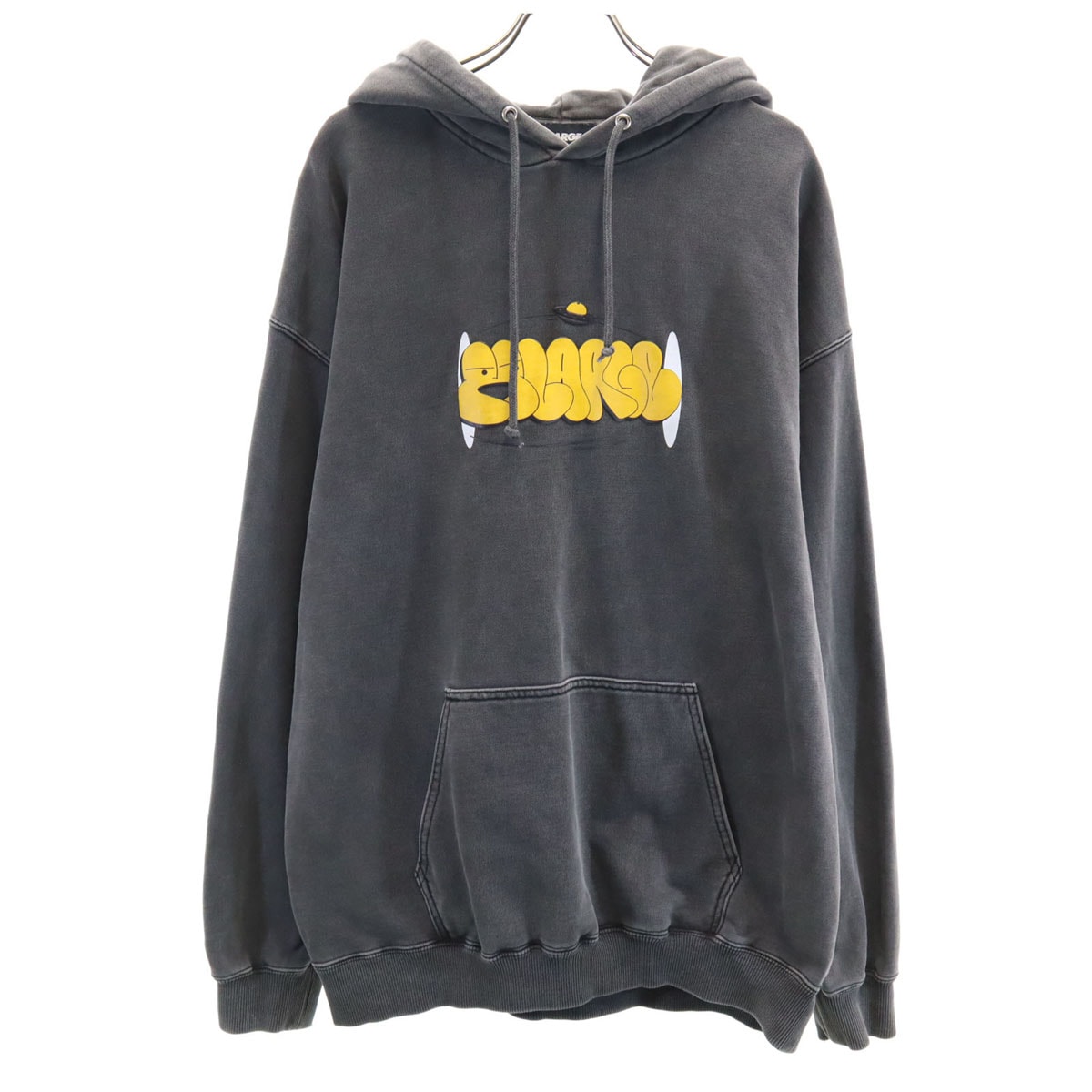 XLARGE エクストララージ 長袖 スウェットパーカー M グレー グラフィティ ピグメント プルオーバー