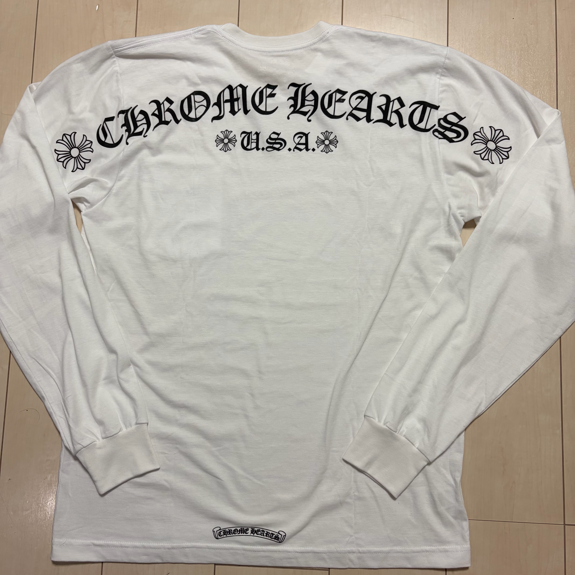 新品 クロムハーツ CH スクロール ポケット ロンT USA