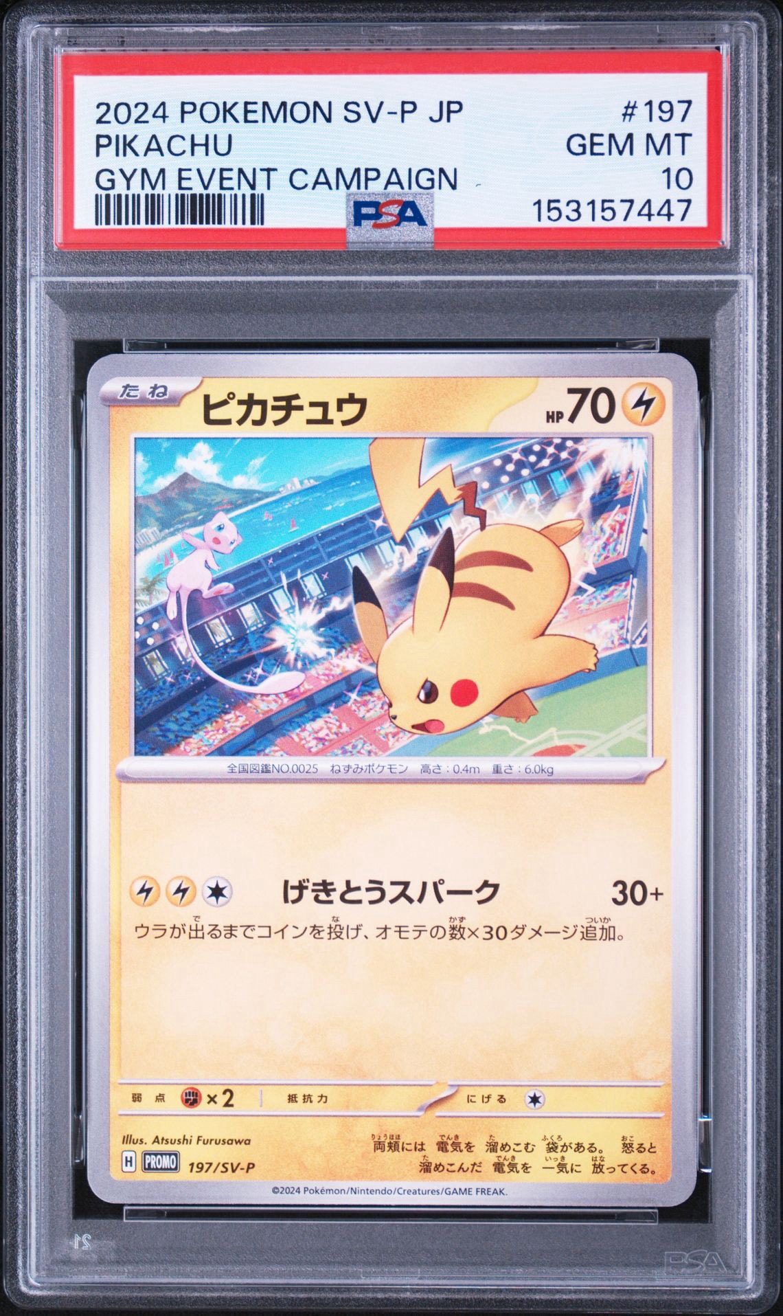 【PSA10 3連番】ピカチュウ 197/SV-P　プロモ　#65-67 ピカチュウ P [SV-P 197](プロモーションカード「WCS2024 開催記念