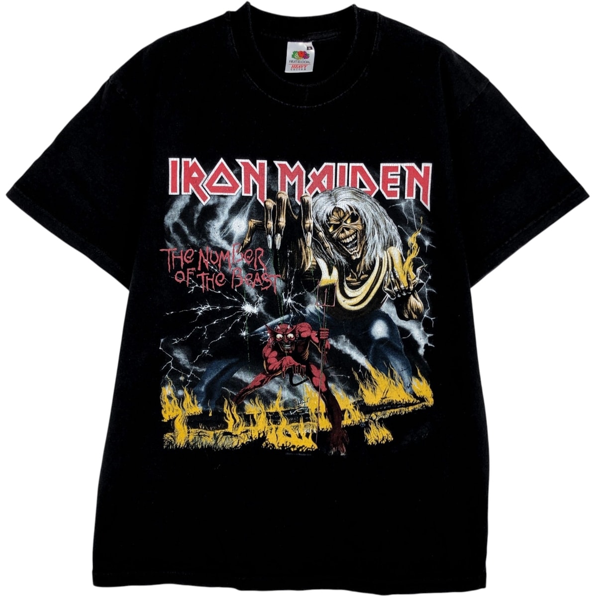 古着 フルーツオブザルーム FRUIT OF THE LOOM HEAVY COTTON IRON MAIDEN アイアンメイデン バンドTシャツ バンT メンズM相当/eaa637422