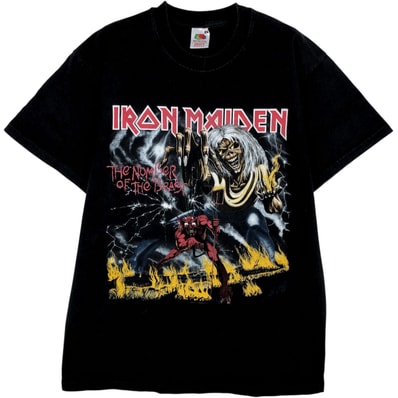 古着 フルーツオブザルーム FRUIT OF THE LOOM HEAVY COTTON IRON MAIDEN アイアンメイデン バンドTシャツ バンT メンズM相当/eaa637422