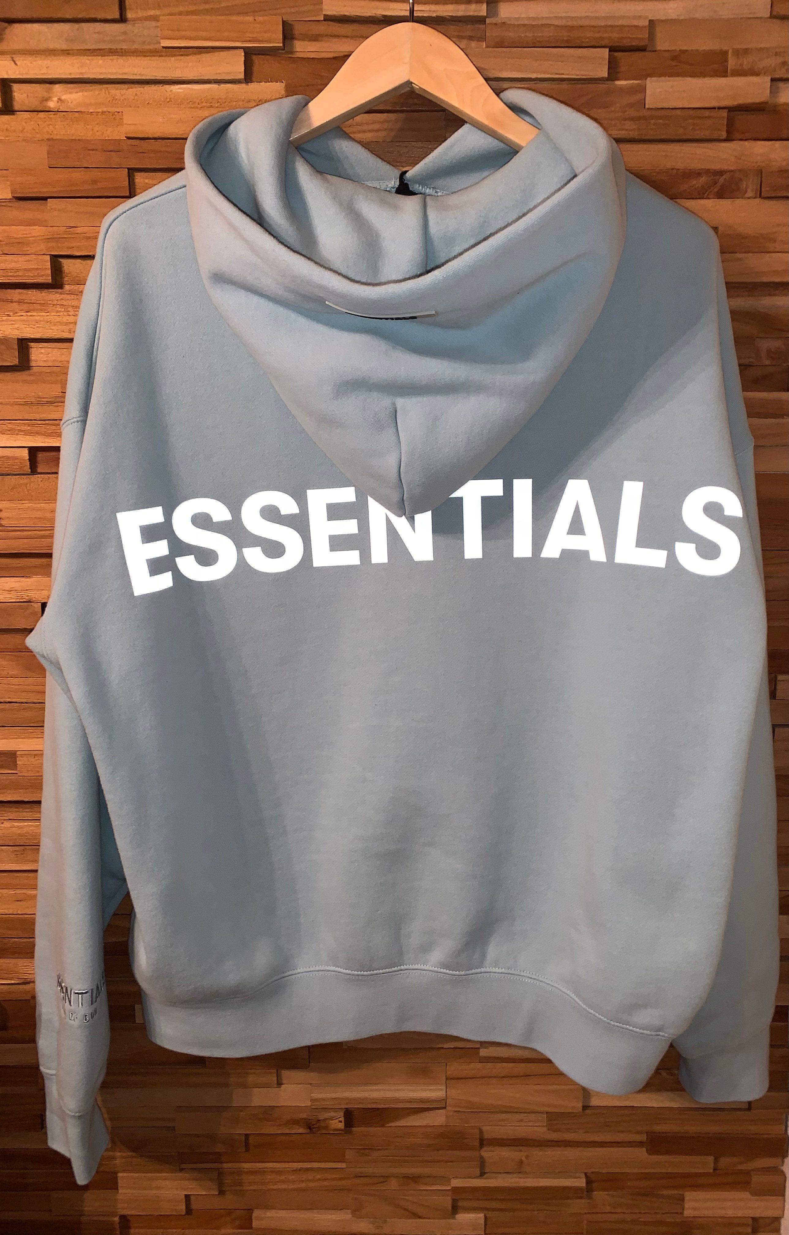 FEAR OF GOD ESSENTIALS 3M Logo Pullover Hoodie "Blue"