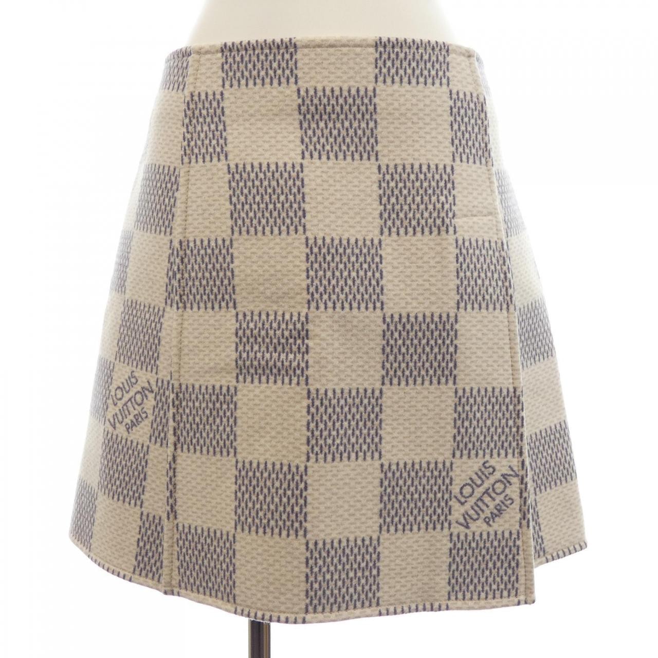 ルイヴィトン LOUIS VUITTON ダブルフェイスダミエアズール FMSK19KG1 スカート