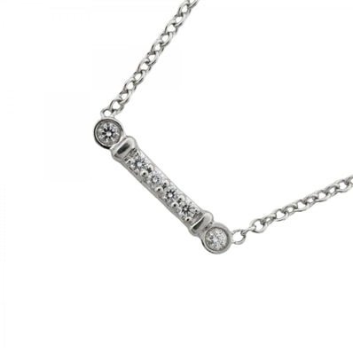 【6jgb0024】ティファニー ネックレス フルールドリス/ステム Pt950 プラチナ ダイヤモンド【中古】レディース