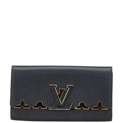 ルイ ヴィトン ポルトフォイユ カプシーヌ 長財布 M64551 ノワール ブラック レザー レディース LOUIS VUITTON 【中古】