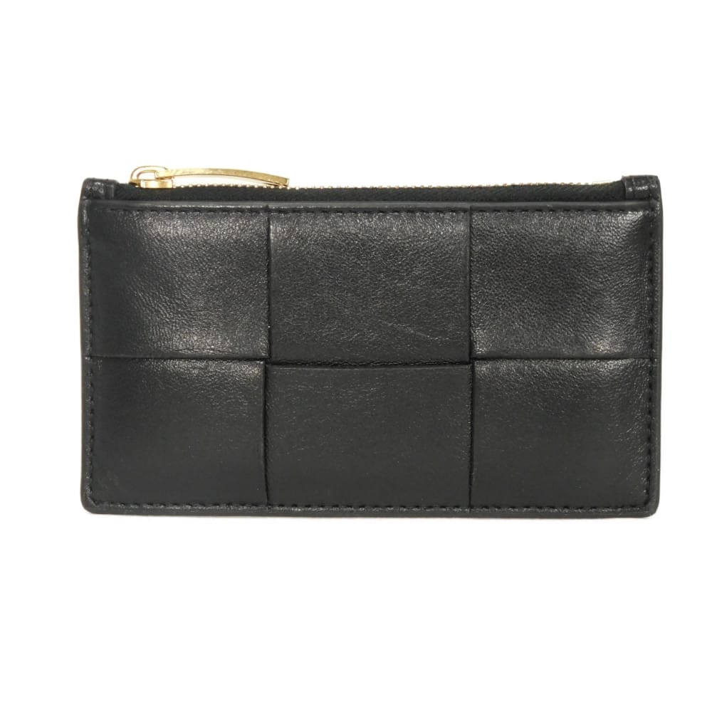 BOTTEGAVENETA ボッテガヴェネタ カセット コイン ナッパ カードケース 小銭入れ 財布 フラグメントケース ミニウォレット RFID ICチップ マキシ イントレチャート ブラック コインケース 815623 VCQC4 8425