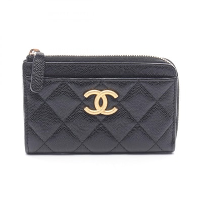 シャネル CHANEL マトラッセ ココマーク フラグメントケース コインケース 財布 キャビアスキン(グレインドカーフ) レディース ブラック系 AP4478 【中古】