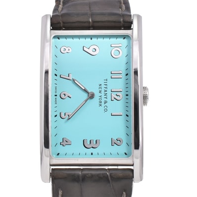 ベルト訳あり ティファニー TIFFANY&Co. 36092262 イーストウエスト SS レザー クォーツ レディース 箱・保証書付き N#145705