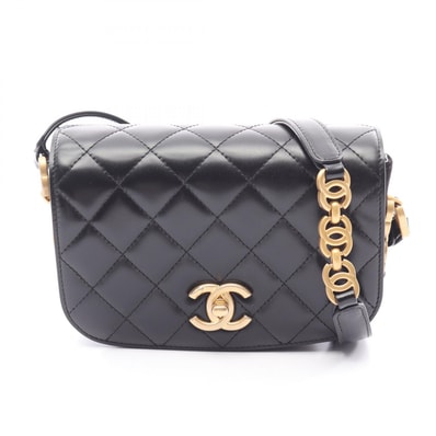 シャネル CHANEL マトラッセ ショルダーバッグ バッグ レザー スウェード レディース ブラック系 AS3402 【中古】