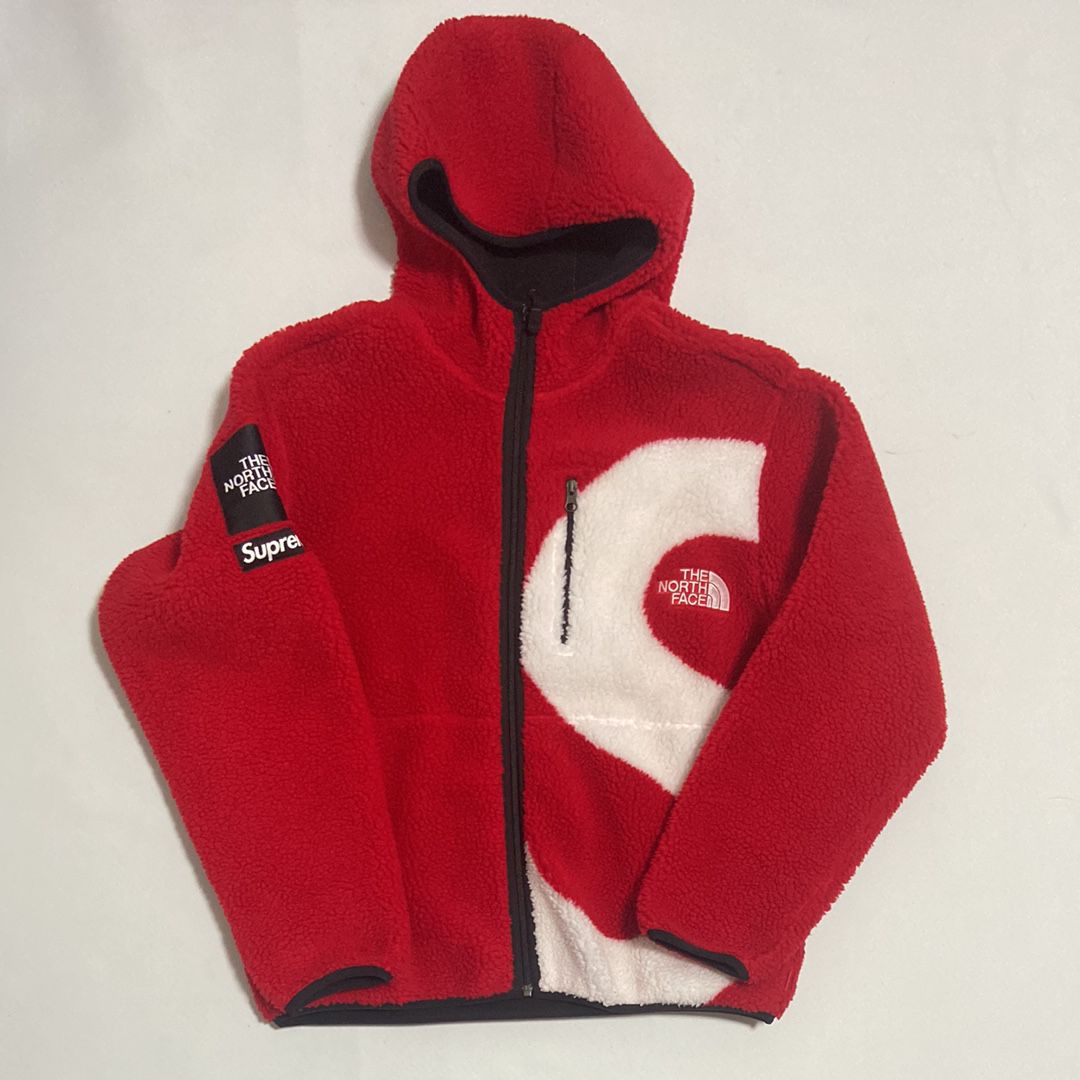 Supreme x The North Face S Logo Hooded Fleece Jacket "Red"