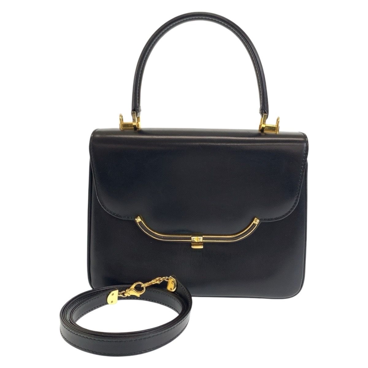 Bally レザー ハンドバッグ ゴールド金具　0681 Bally レザー ハンドバッグ ゴールド金具 0681 Bally レザー