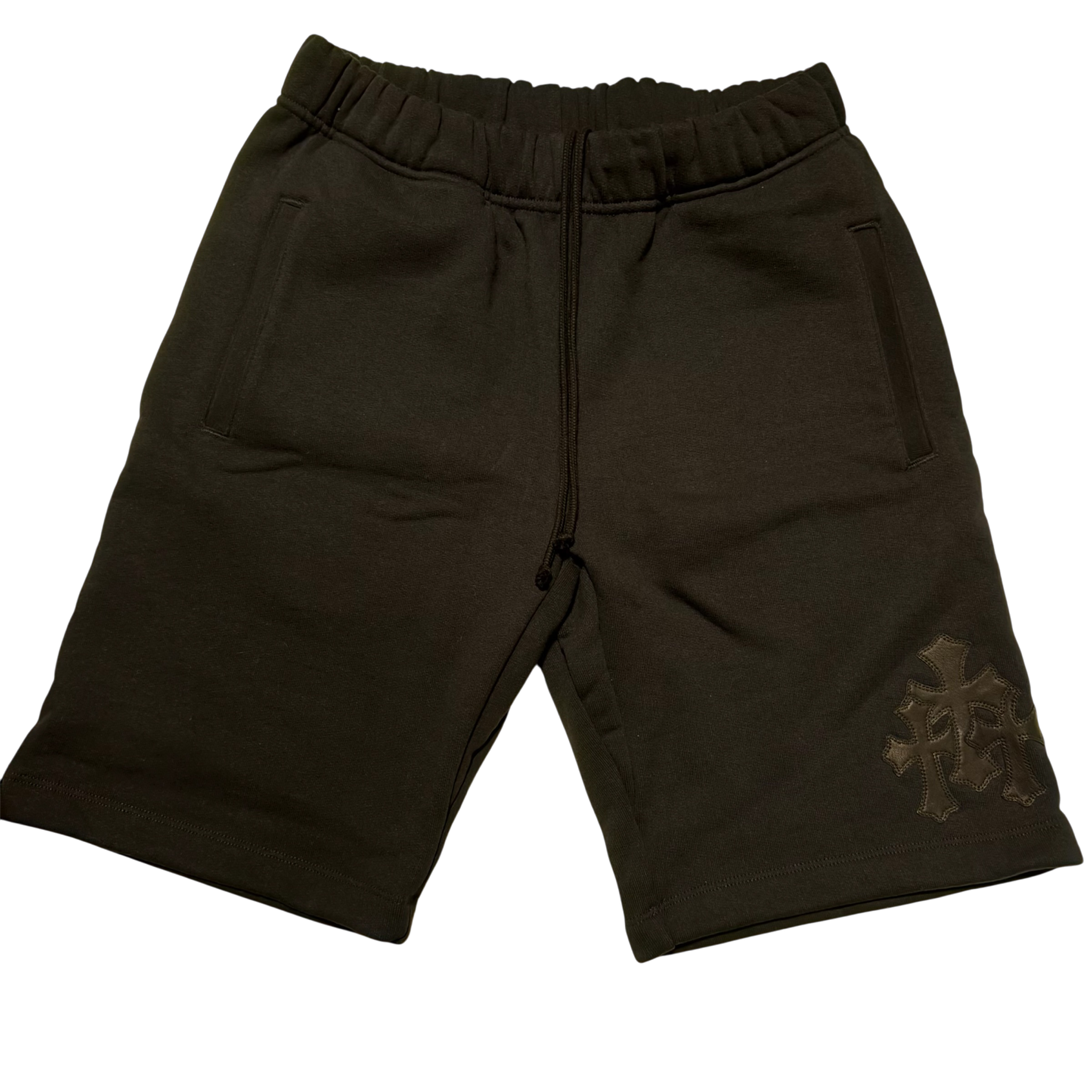 Chrome Hearts Y Not Cross Patch Sweat Half Pants "Black"