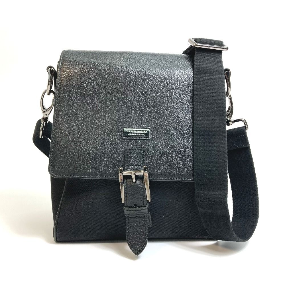 バーバリー ブラックレーベル チェック 斜め掛け ショルダーバッグ キャンバス