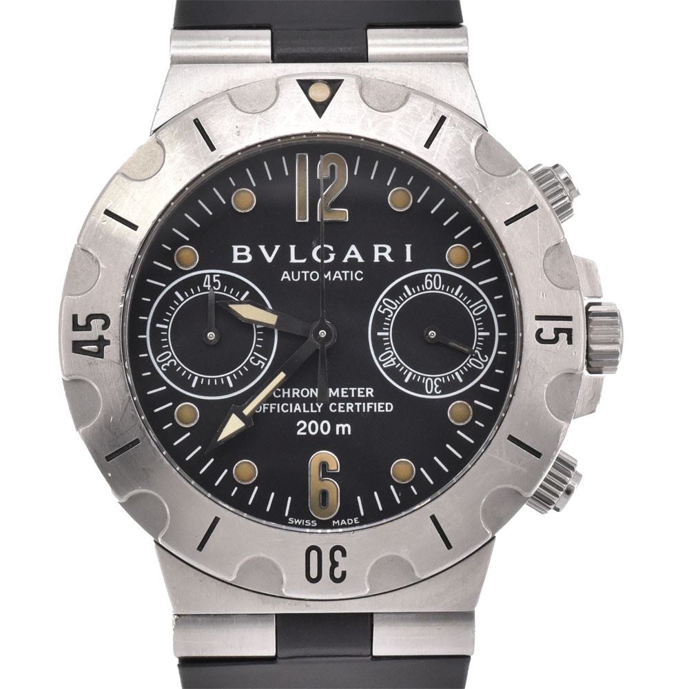 ブルガリ BVLGARI SC38S ディアゴノ スクーバ クロノグラフ 自動巻き メンズ R#146051