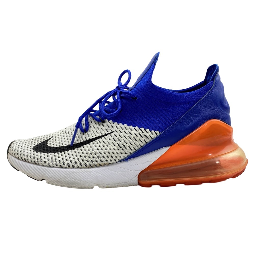 NIKE ナイキ スニーカー A01023-101 AIR MAX 270 FLYKNIT エアマックス 270 フライニット ローカット ランニング シューズ スニーカー ホワイト系 ブルー系 オレンジ系 25.5cm【中古】