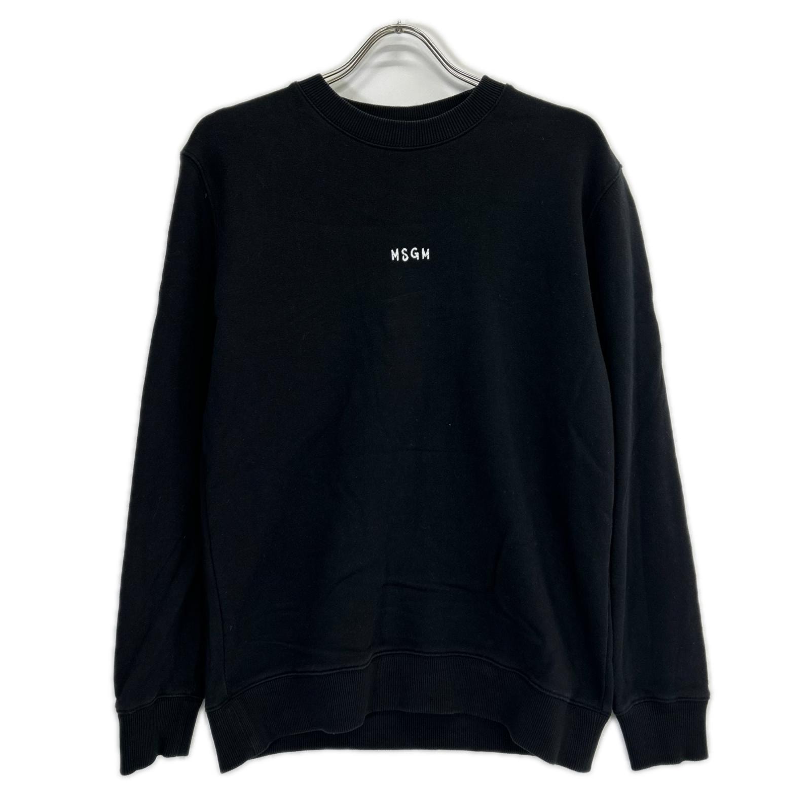エムエスジーエム 3441MDM215 ブラック ロゴ L/S プルオーバー S