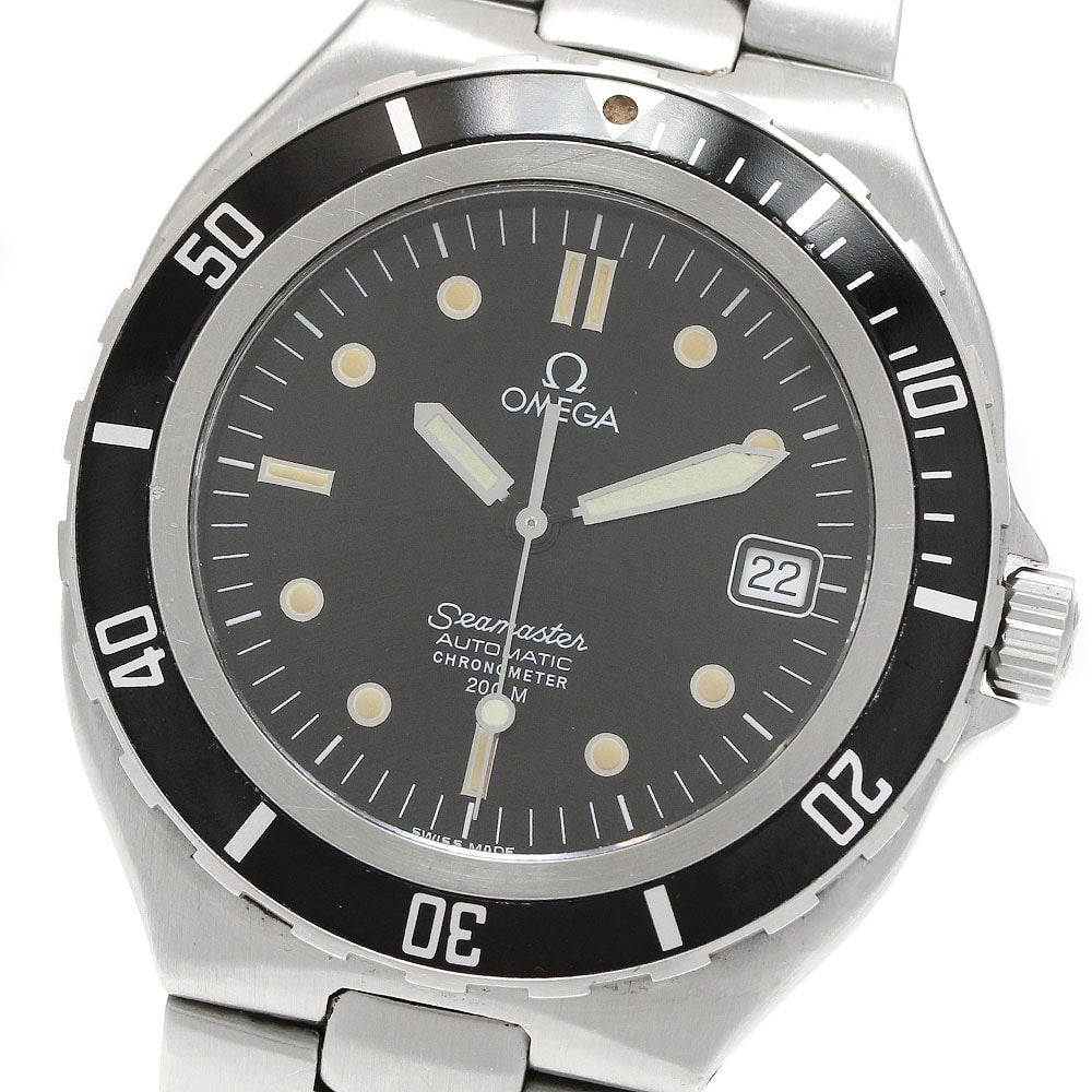 オメガ シーマスター200m ラージサイズ デイト メンズ 【中古】