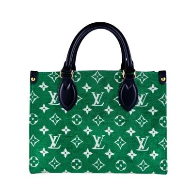 ルイ ヴィトン LOUIS VUITTON ショルダーバッグ ハンドバッグ LVマッチ モノグラム オンザゴーPM/モノグラム ジャガード グリーン/ブラック レディース M46216【中古】 z10483