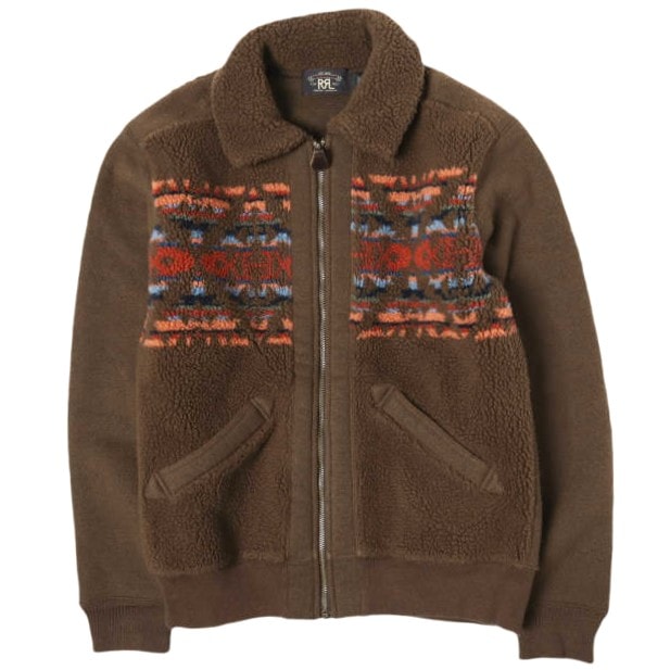 B (目立った傷や汚れなし)】RRL ダブルアールエル FLEECE GRIZZLY