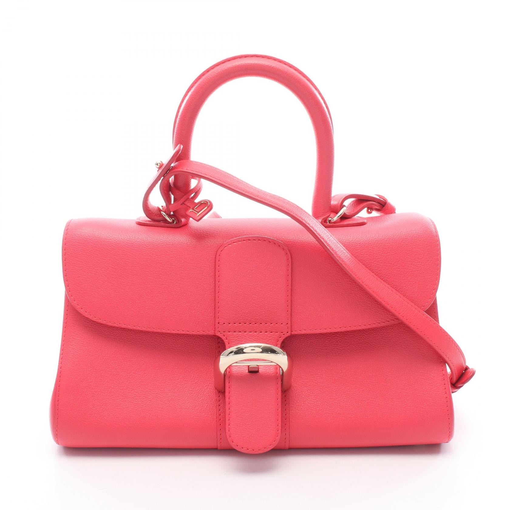 デルヴォー Delvaux ブリヨン イーストウエスト ミニ 2WAY ハンドバッグ バッグ レザー レディース ピンク系 【中古】
