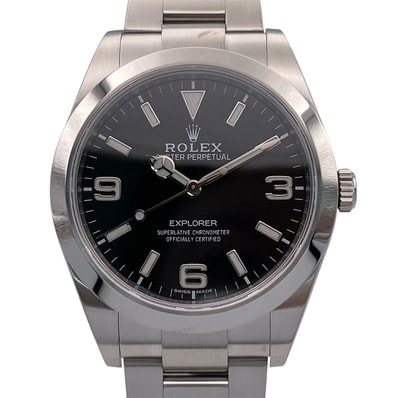 ROLEX ロレックス エクスプローラーI 腕時計 214270 ステンレススチール ブラック メンズ【中古】