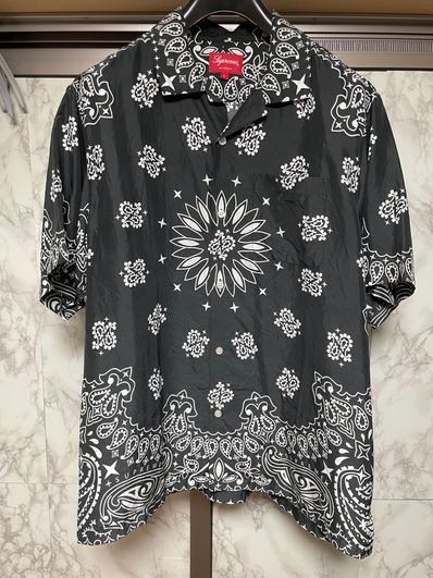 Supreme Bandana Silk S/S Shirt "Black"