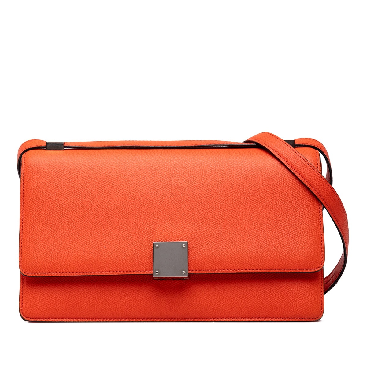 セリーヌ 斜め掛け ショルダーバッグ オレンジ レザー レディース CELINE 中古