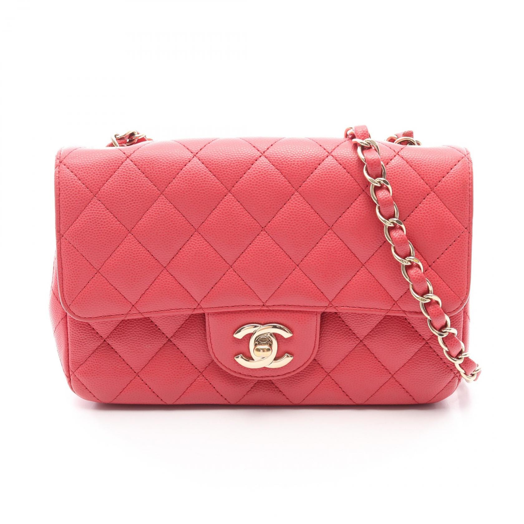 シャネル CHANEL ミニマトラッセ20 ショルダーバッグ バッグ キャビアスキン(グレインドカーフ) レディース ピンク系 【中古】